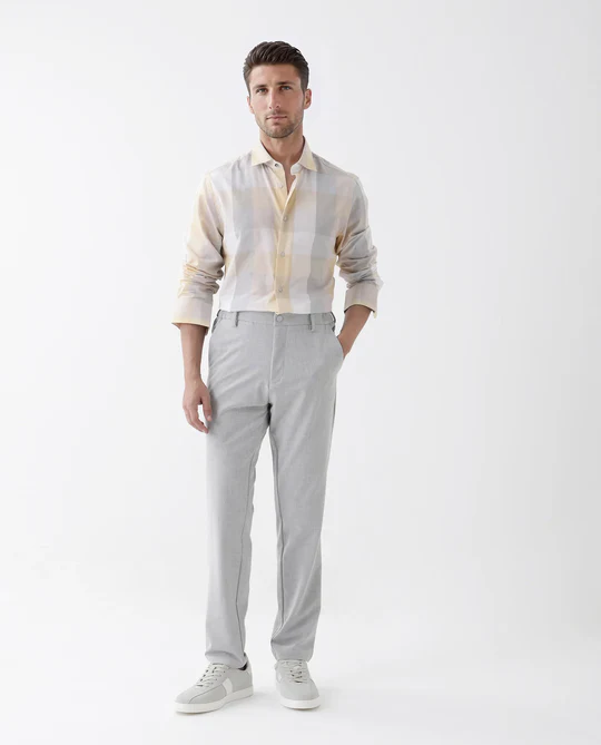 checked slim fit
